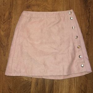 ***NWT*** High-Waisted Blush Suede Mini Skirt